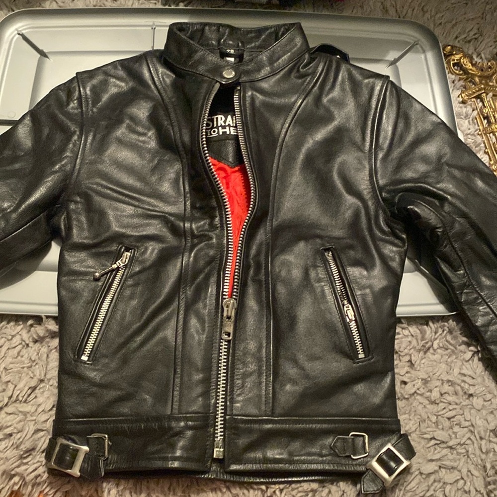 Straight to hell leather jacket